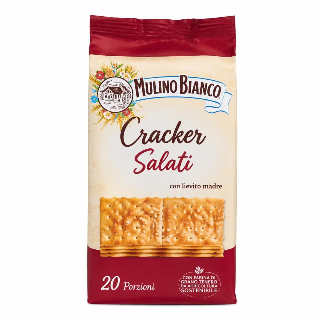 Cracker salati o non salati in superficie Mulino Bianco, 500 g – Bennet