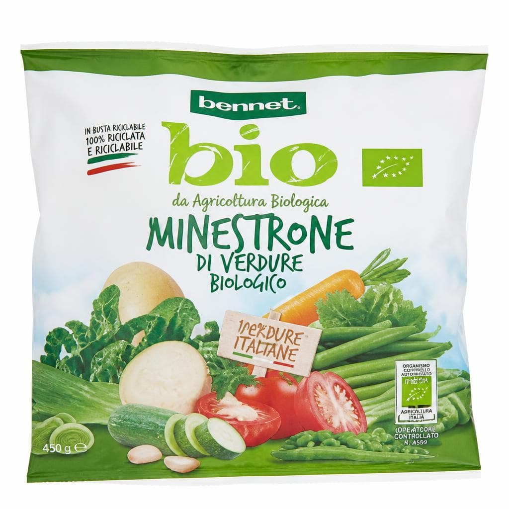 Minestrone di verdure biologico Bennet Bio, 450 g – Bennet