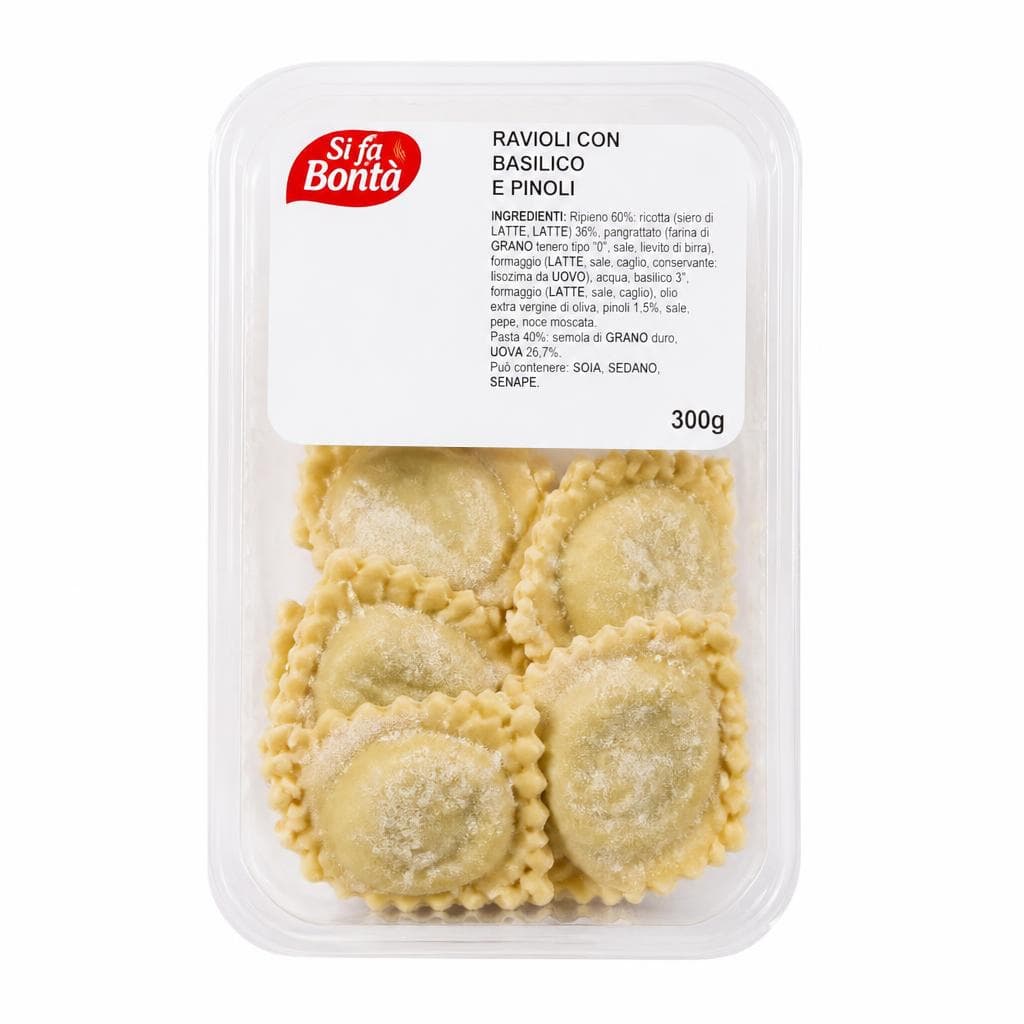 Si Fa Bontà ravioli basilico e pinoli, 300 g – Dpiù