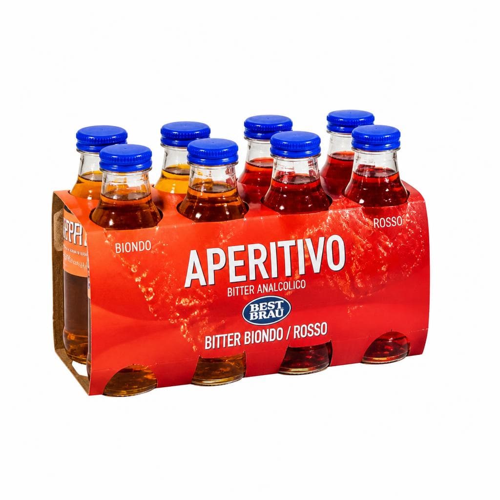 Aperitivo bitter analcolico biondo/rosso, 10 x 100 ml – Eurospin