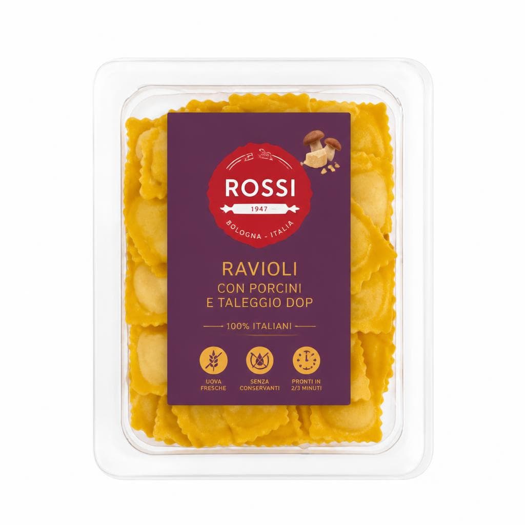 Rossi ravioli con porcini e taleggio DOP, 200 g – Penny