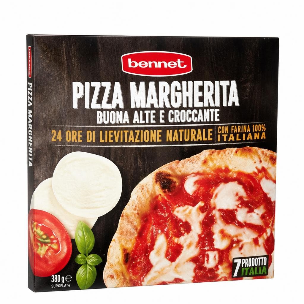 Pizza margherita surgelata, 370 g Bennet – Bennet