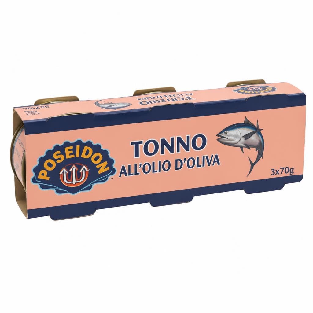 Tonno Poseidon all'olio d'oliva, 3x70 g – MD