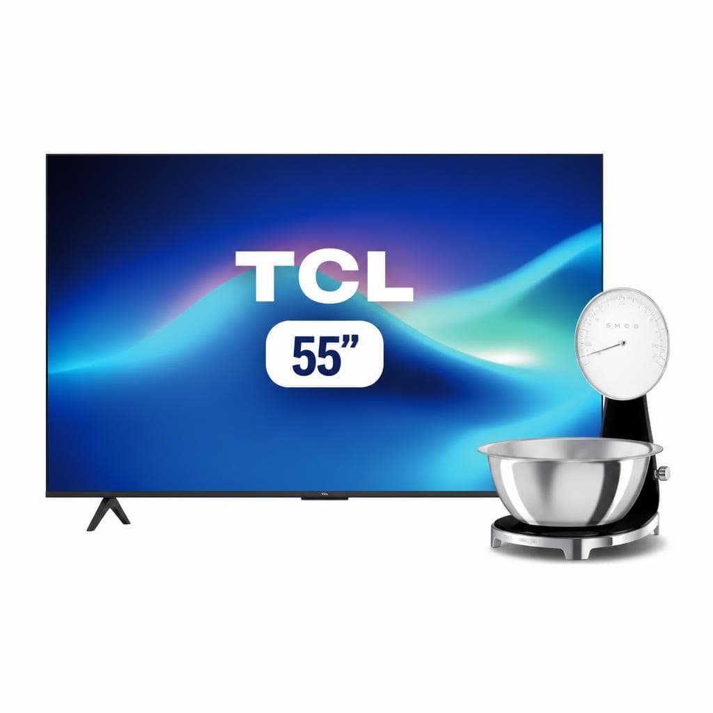 TCL TV QD-Mini LED 4K 55" 55C6K PRO con bilancia da cucina Smeg, 55" – Trony