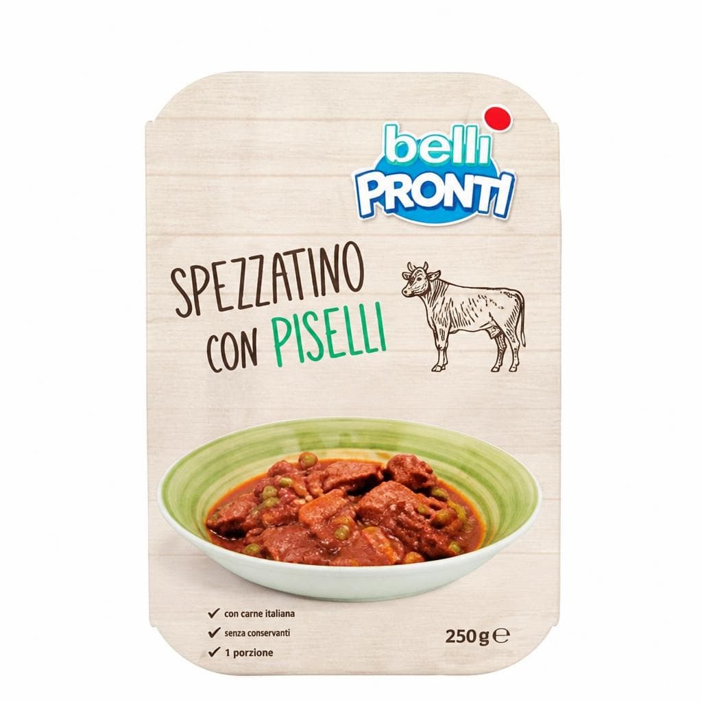 Spezzatino con piselli, 250 g Belli Pronti – Dpiù