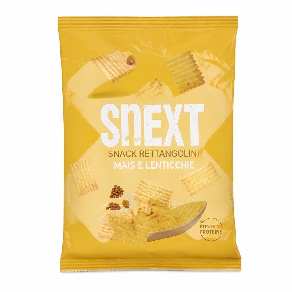 Snack rettangolini mais e lenticchie, 60 g Snext – Panorama