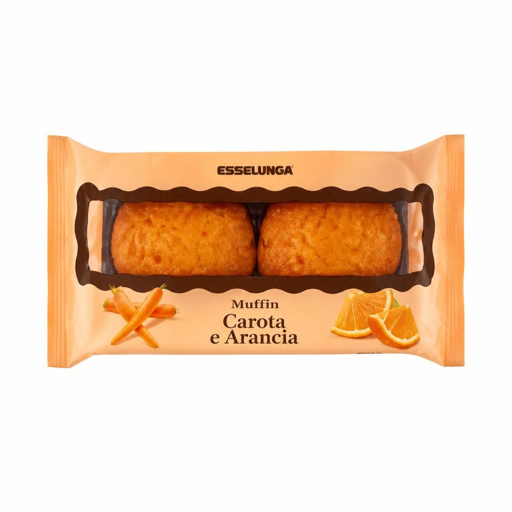 Muffin carota e arancia, 2 pezzi, 150 g – Esselunga