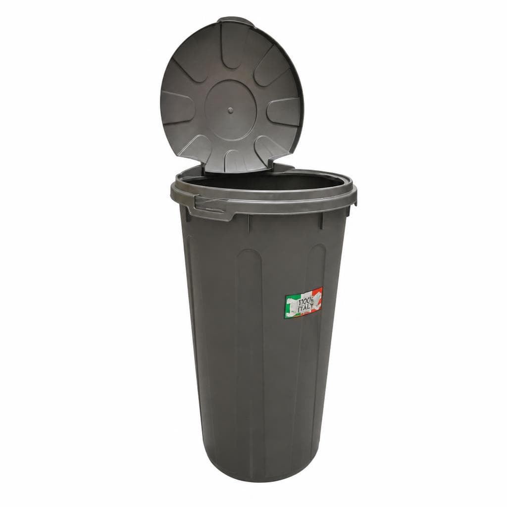 Pattumiera smart con bloccabusta in rattan, 52 litri – MD