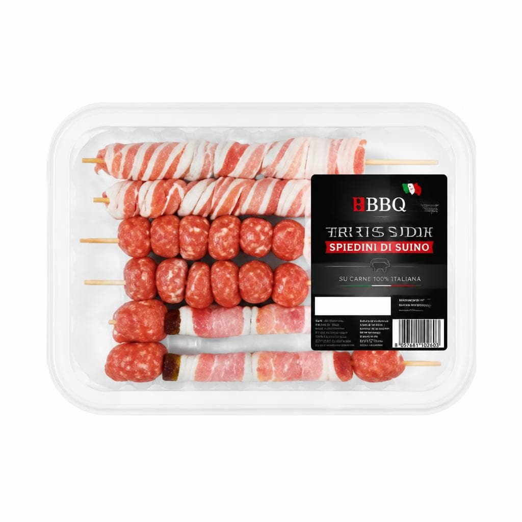 Tris di spiedini di suino 330 g BBQ in offerta da ALDI