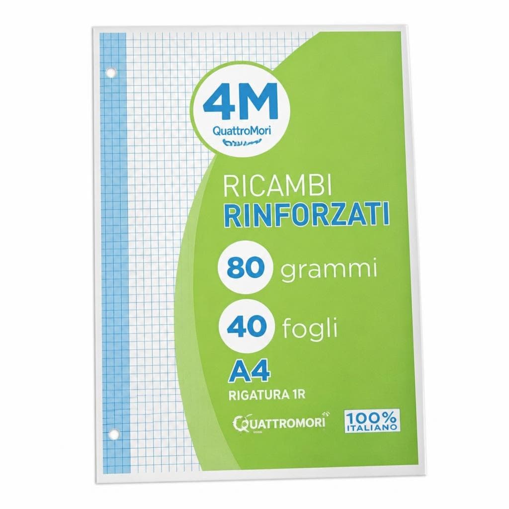 Ricambi A4 rinforzati 80 g 40 fogli in offerta da Risparmio Casa