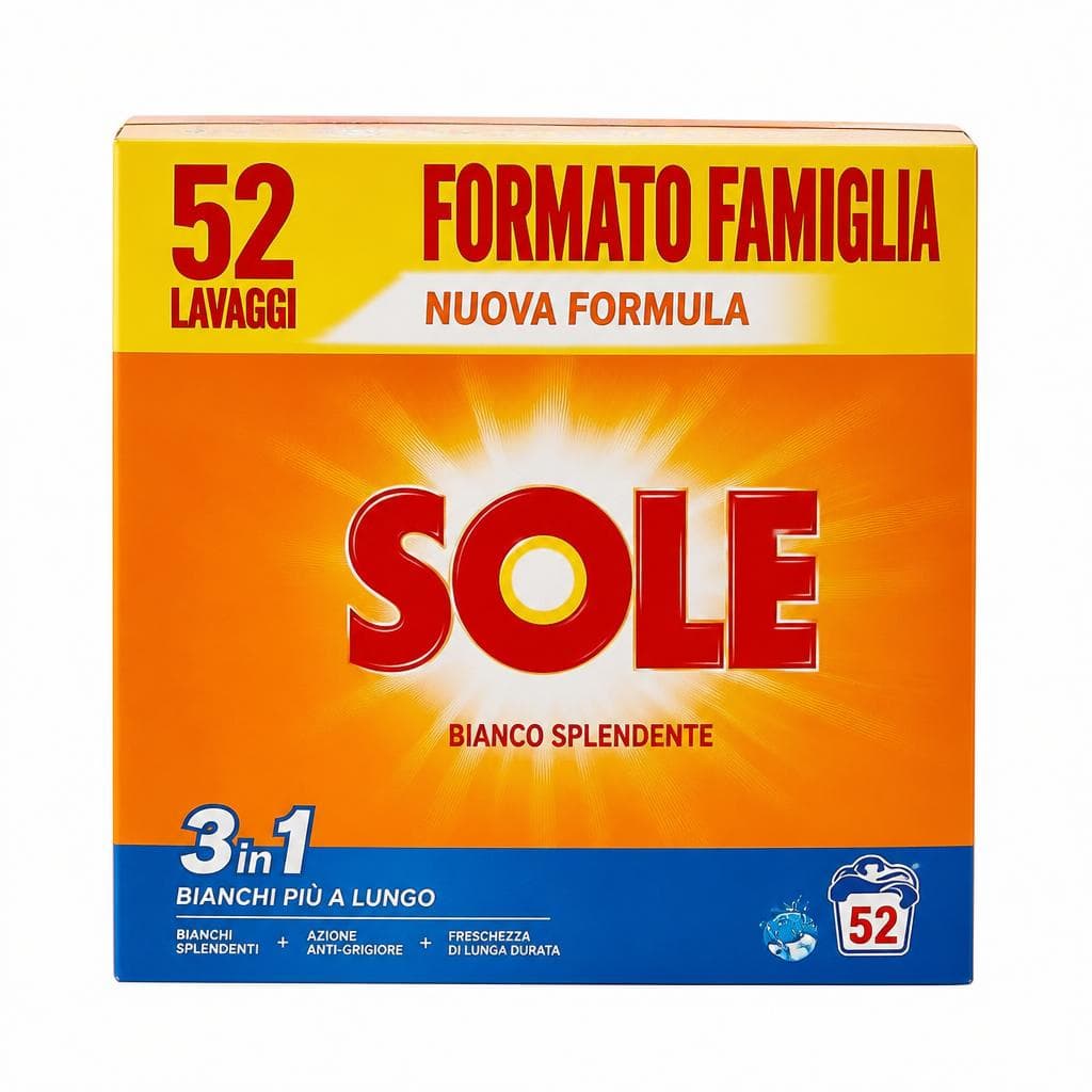 Detersivo in polvere per lavatrice bianco Splendente Sole kg 2,6 in offerta da Bennet