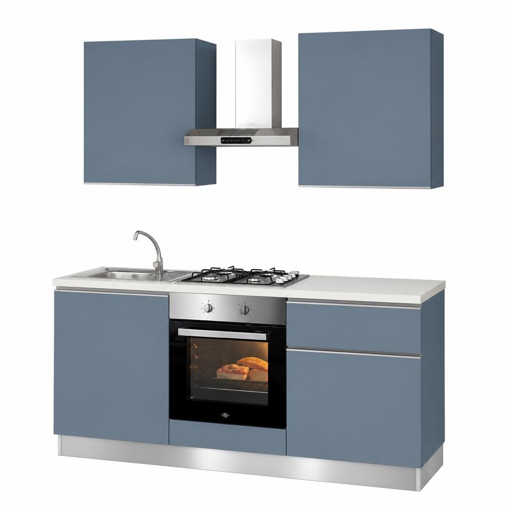 Cucina Athena Line 180 Blu Acciaio – Mondo Convenienza