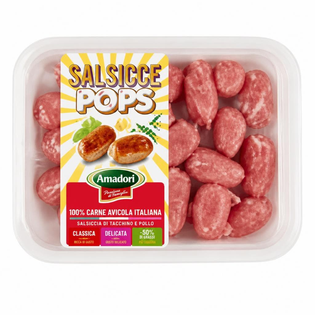 Salsiccia di tacchino e pollo POPS, Classica, Delicata o con -50% di grassi, 360 g / 400 g – Iper La grande i