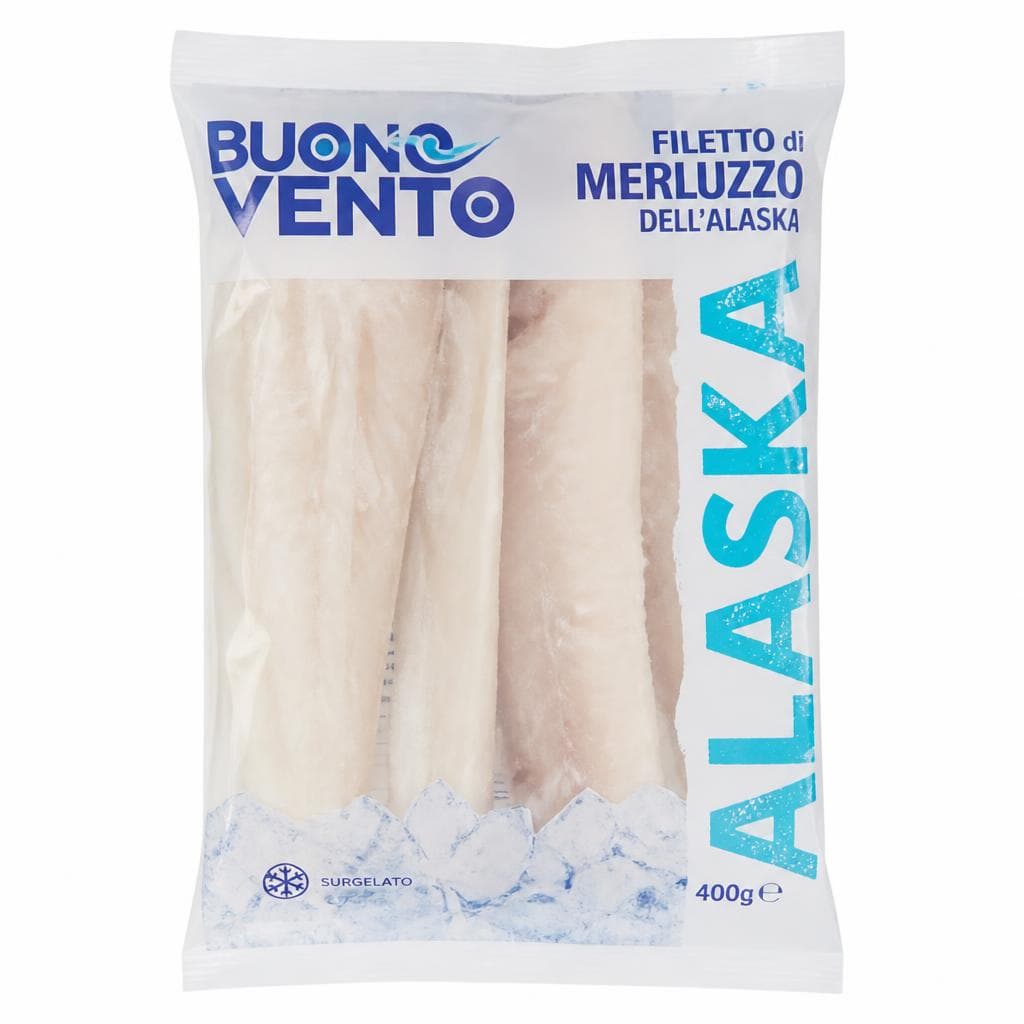 Filetto merluzzo Alaska Buon Vento, 600 g – Bennet