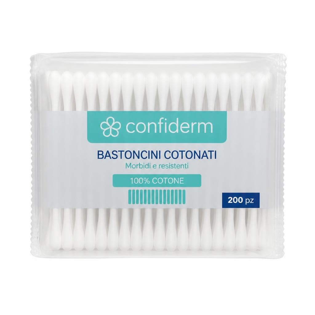 Confiderm bastoncini cotonati, 200 pz – Tigota
