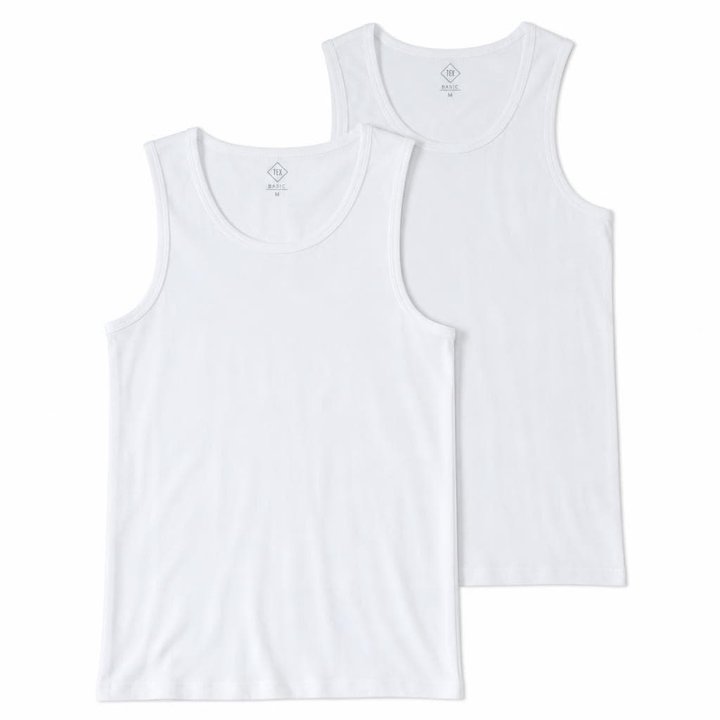Canotte uomo cotone, 2 pezzi – Carrefour