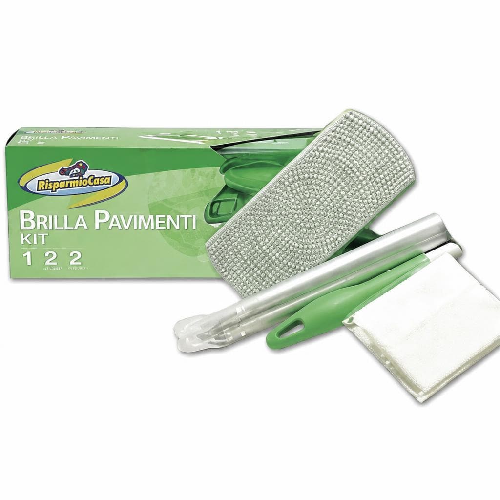 Brilla Pavimenti kit scopetta, 2+2 panni RisparmioCasa – Risparmio Casa