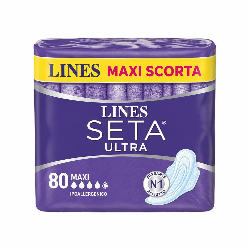 Lines Seta Ultra assorbenti maxi scorta, 80-112 pezzi – Dm