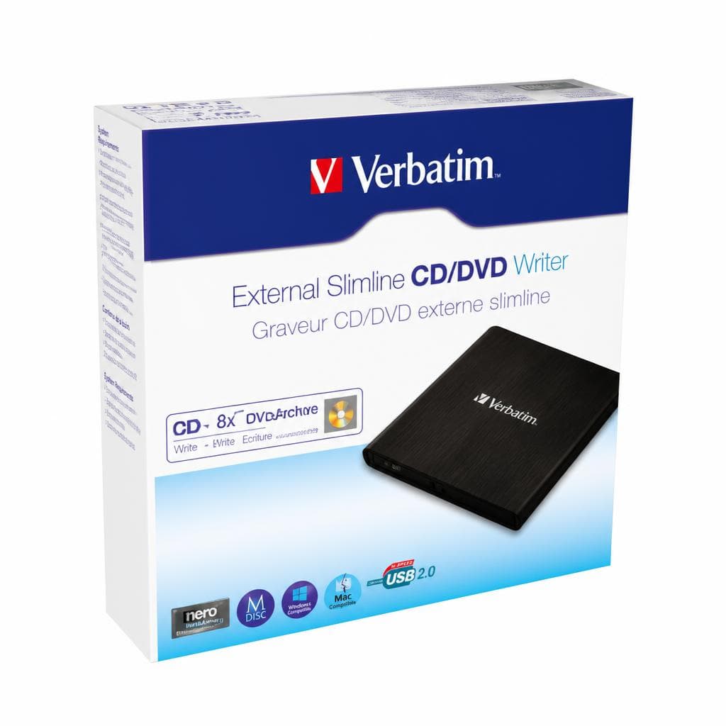 Masterizzatore esterno Verbatim Slimline in offerta da Il Gigante