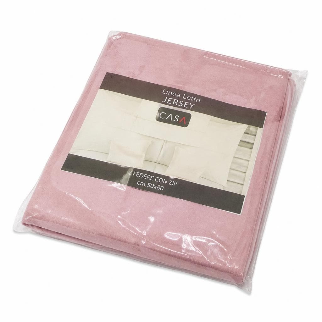 Linea letto jersey casa 2 federe con zip, cm 50x80 – Bennet