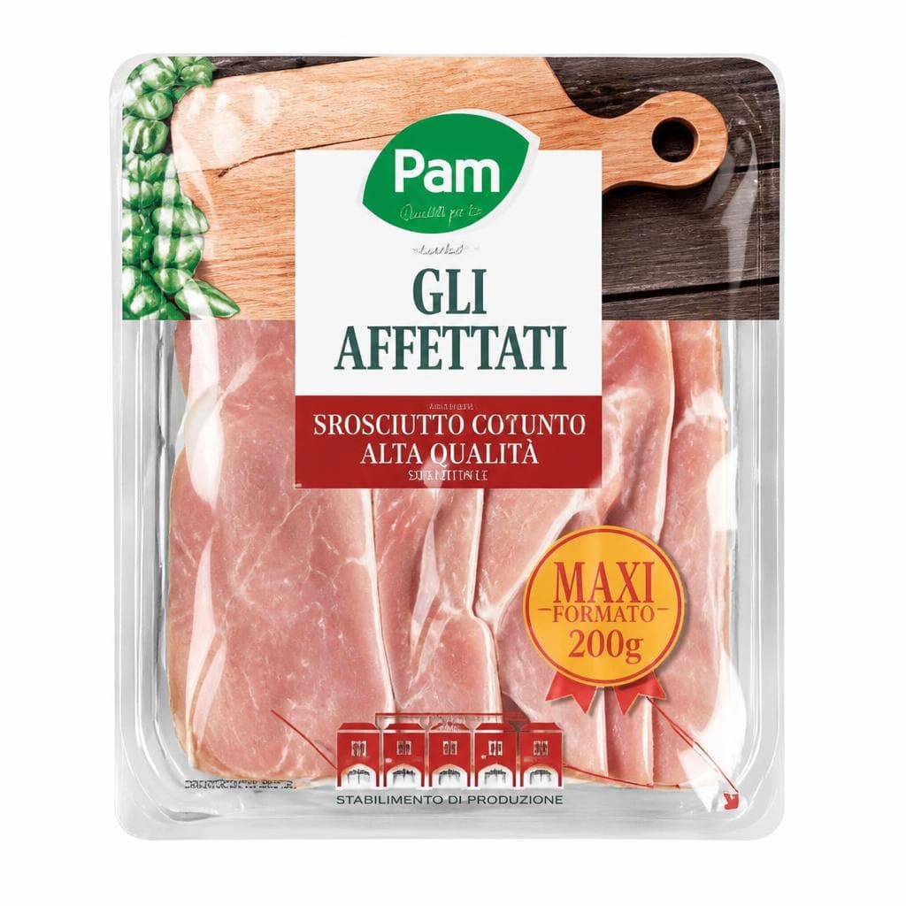 Prosciutto cotto alta qualità, 200 g Pam – Panorama
