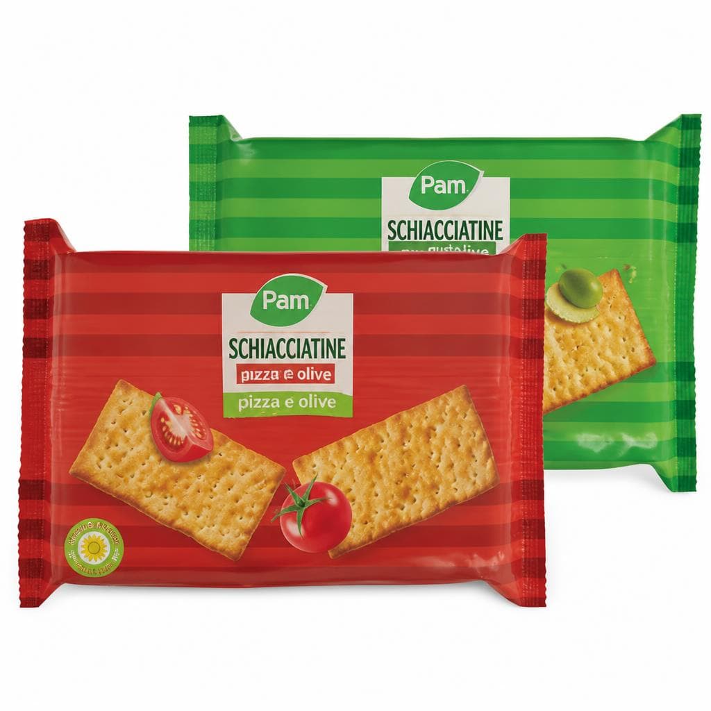 Schiacciatine gusto pizza o olive, 40 g x 8 Pam – Panorama
