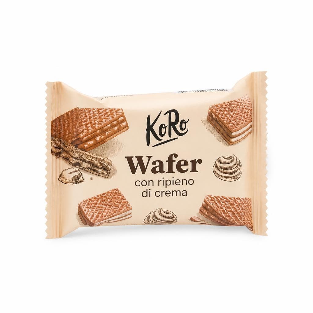 KoRo wafer con ripieno di crema, 22 g – Dm