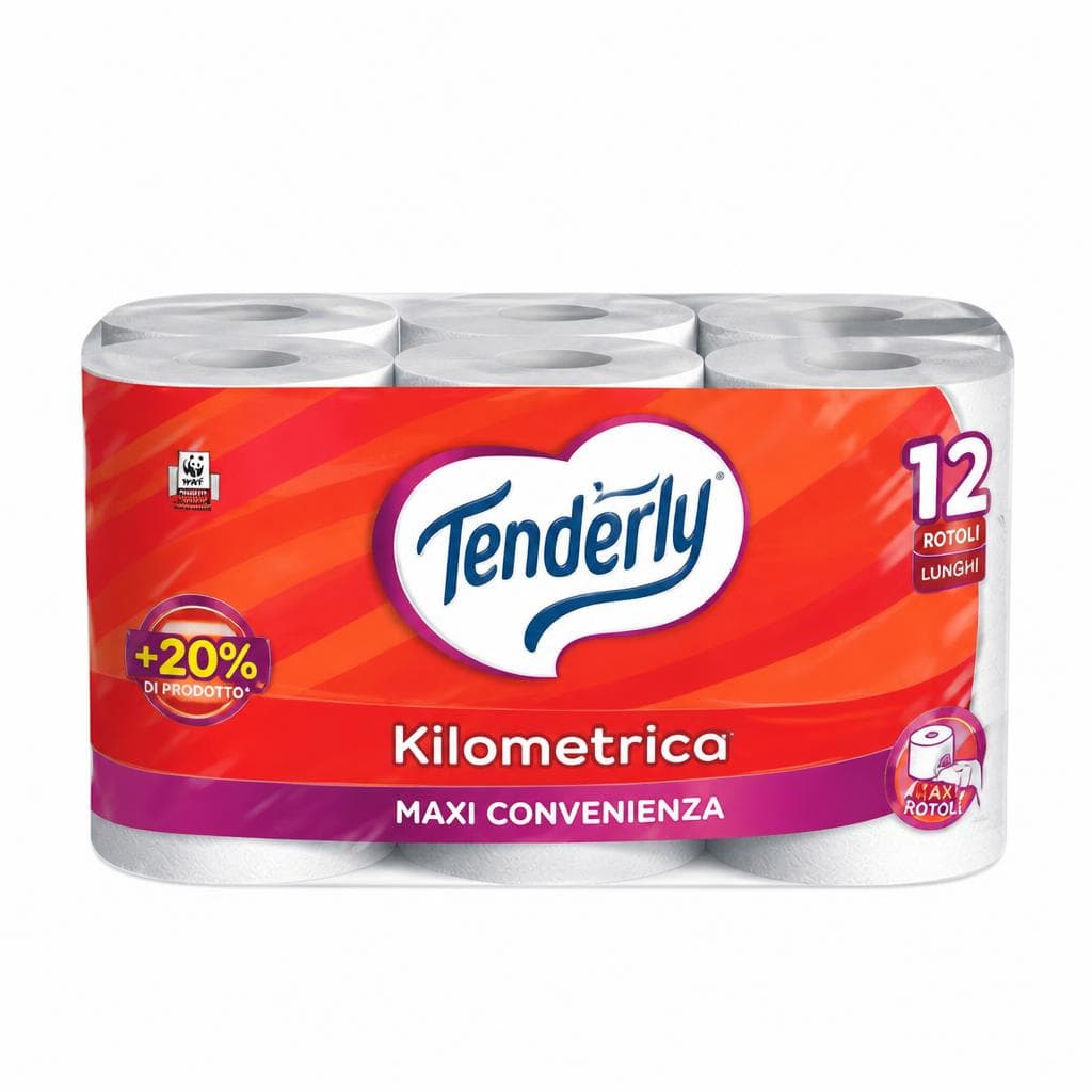 Carta Igienica Kilometrica Tenderly, conf. da 12 rotoli – Penny
