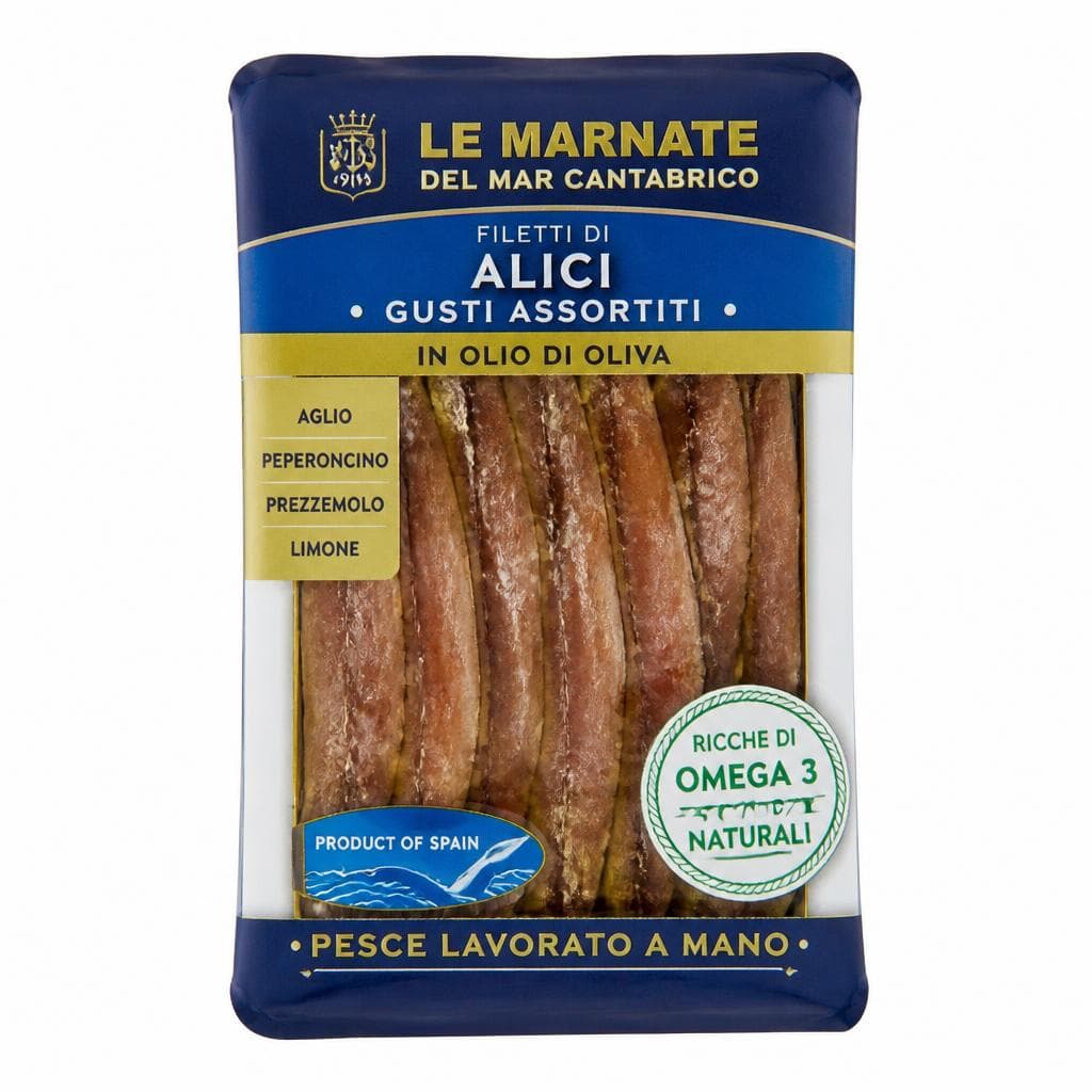 Filetti di alici gusti assortiti Rizzoli, 60 g / 80 g – Iper La grande i
