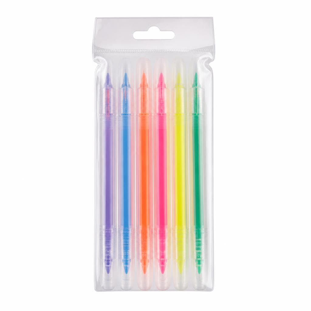 Evidenziatori doppia punta colori neon Coop 6 pezzi in offerta da Coop