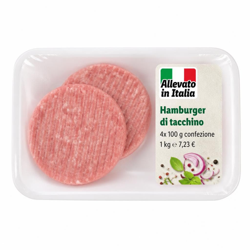 Hamburger di tacchino, 4x 100 g – Lidl
