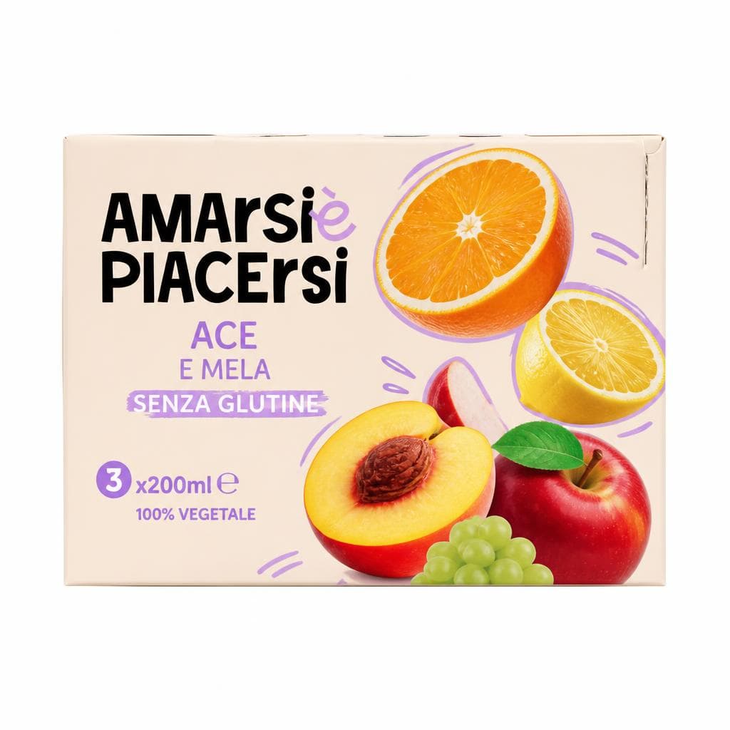 Bevanda ace e mela, pesca e uva o pera senza zuccheri aggiunti 200 ml x3 Amarsi è Piacersi in offerta da Iper La grande i
