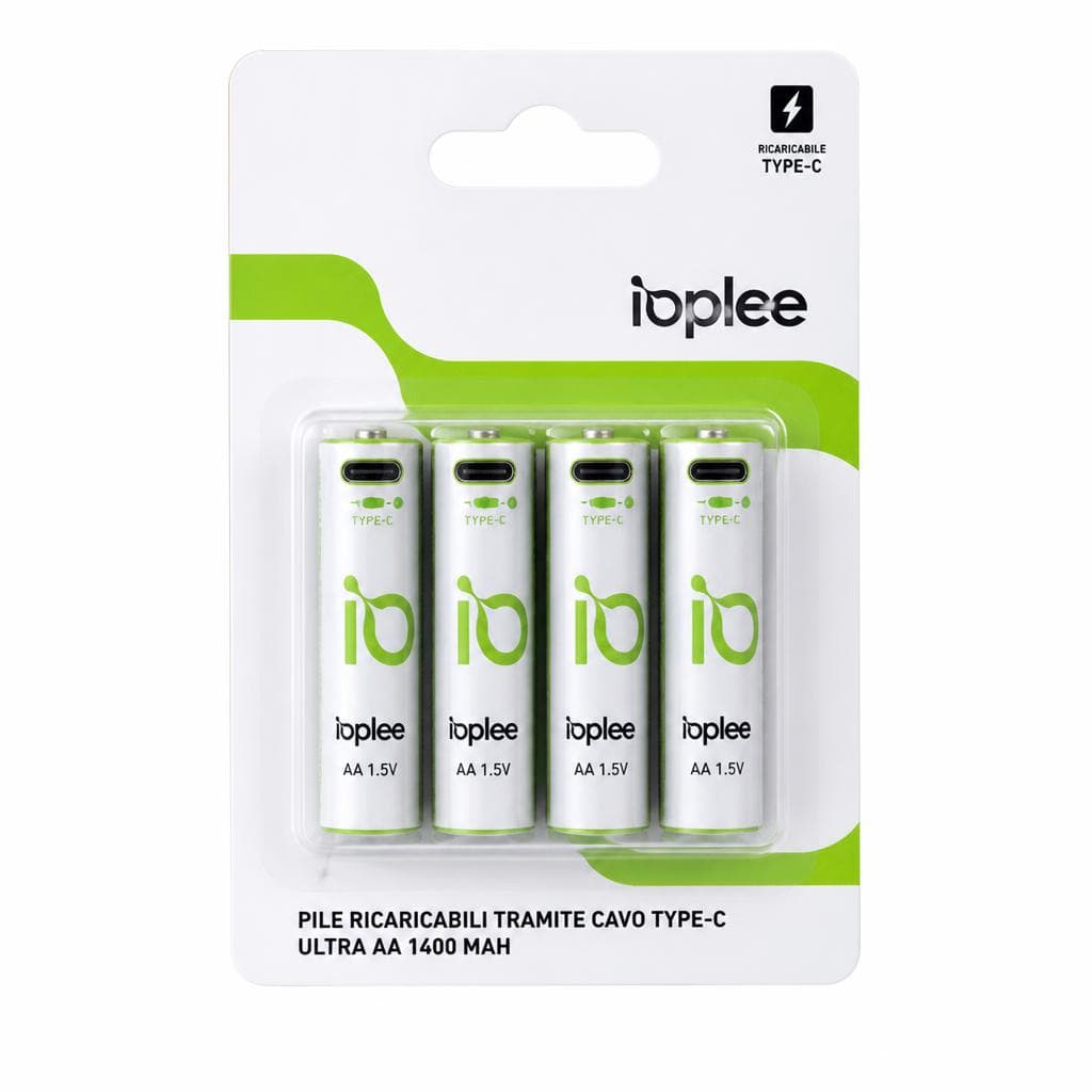 Pile ricaricabili tramite cavo Type-C Ultra AA, 1400 MAH – Unieuro