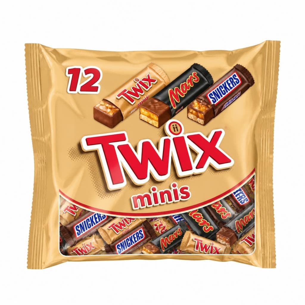Twix, Snickers o Mars minis, 227 g Twix, Snickers, Mars – Carrefour