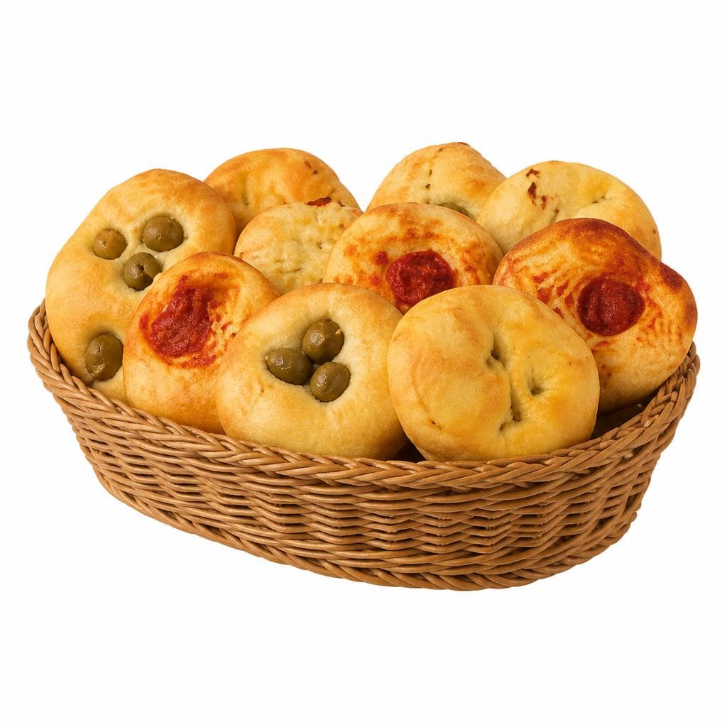 Poker di pizzette o focaccine – Il Gigante