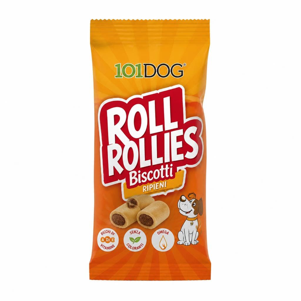 101Dog Roll Rollies biscotti ripieni, 500 g – Dpiù