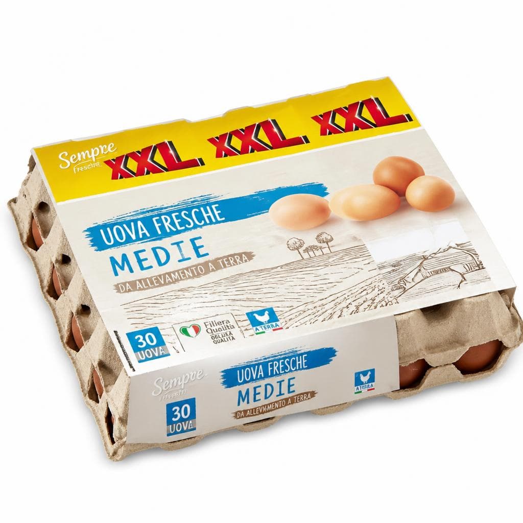 Uova fresche medie XXL, 30 uova confezione – Lidl