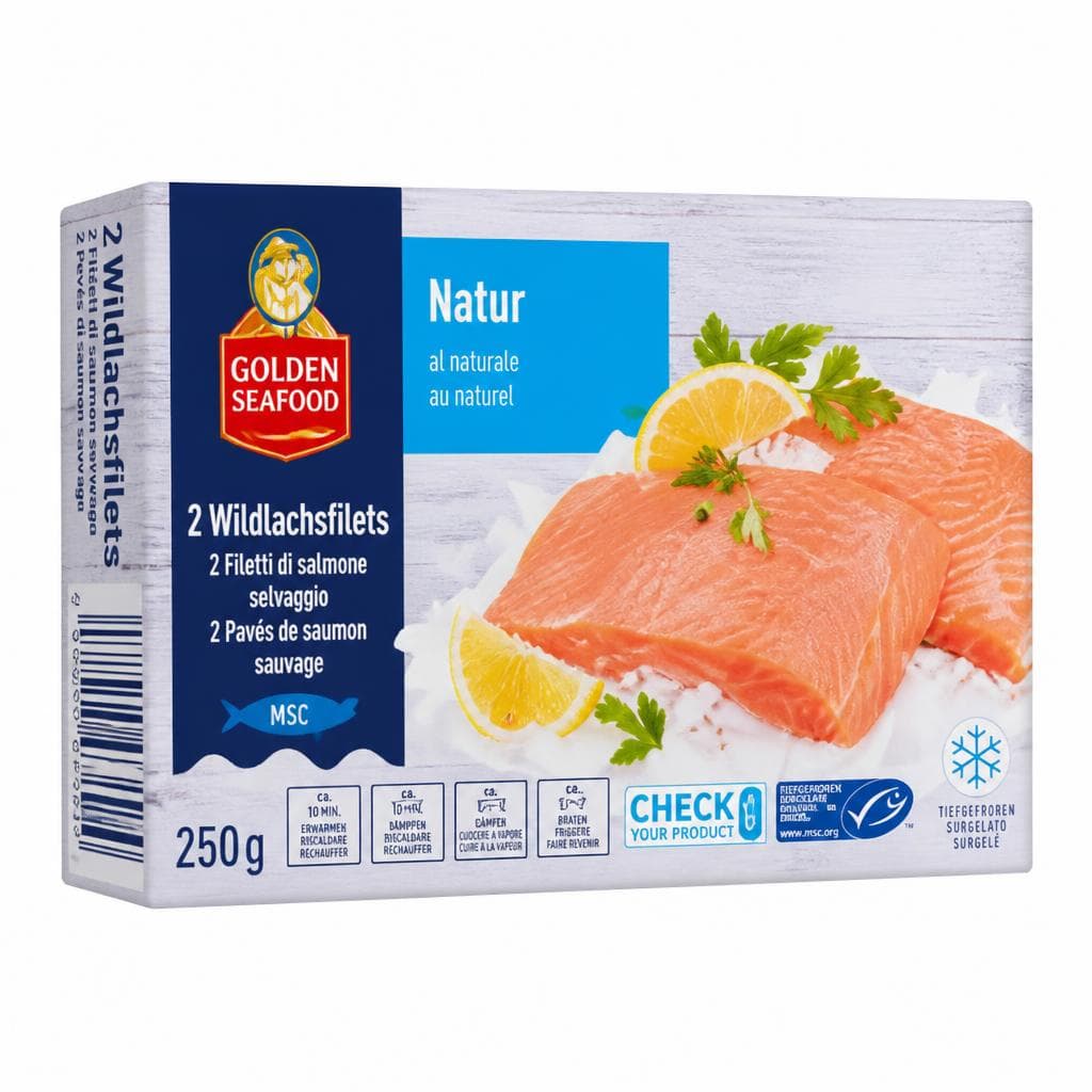 Golden Seafood filetti di salmone selvaggio MSC, 250 g – ALDI