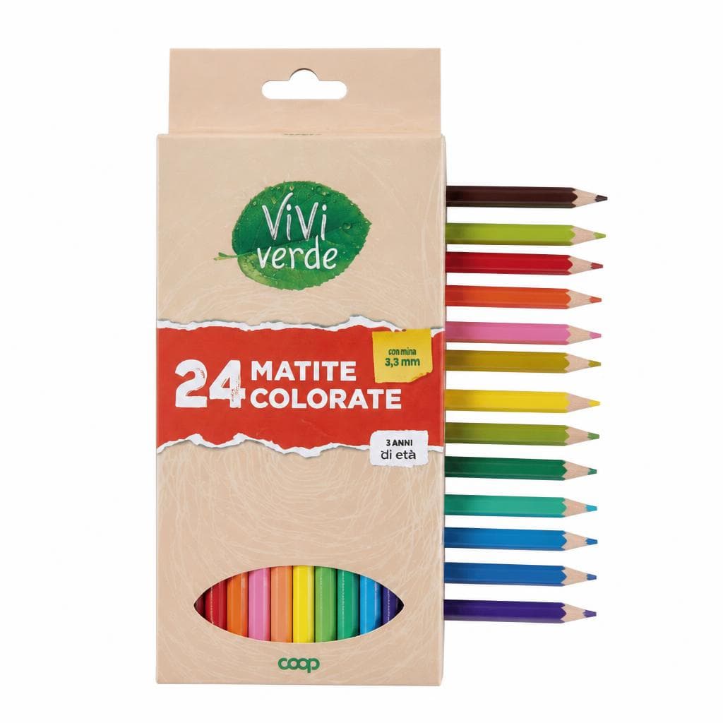 Matite colorate 24 pezzi Viviverde Coop in offerta da Coop