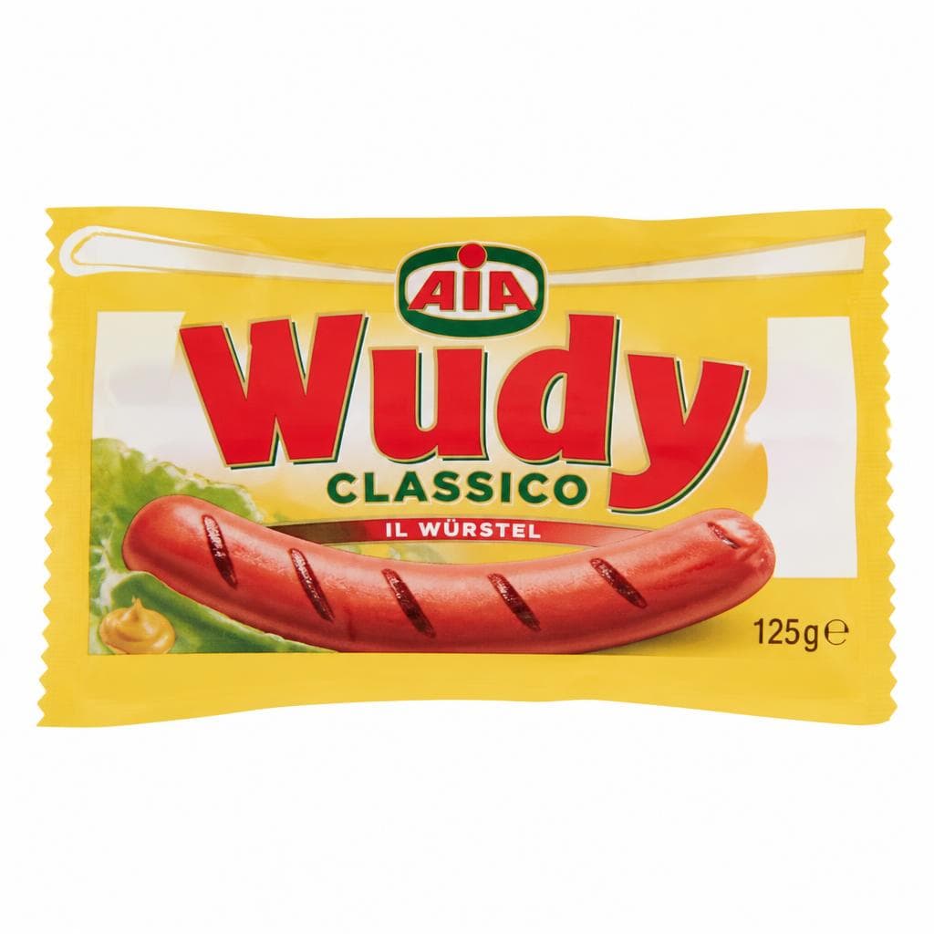 AIA Wudy würstel, 100/125/150 g – Panorama