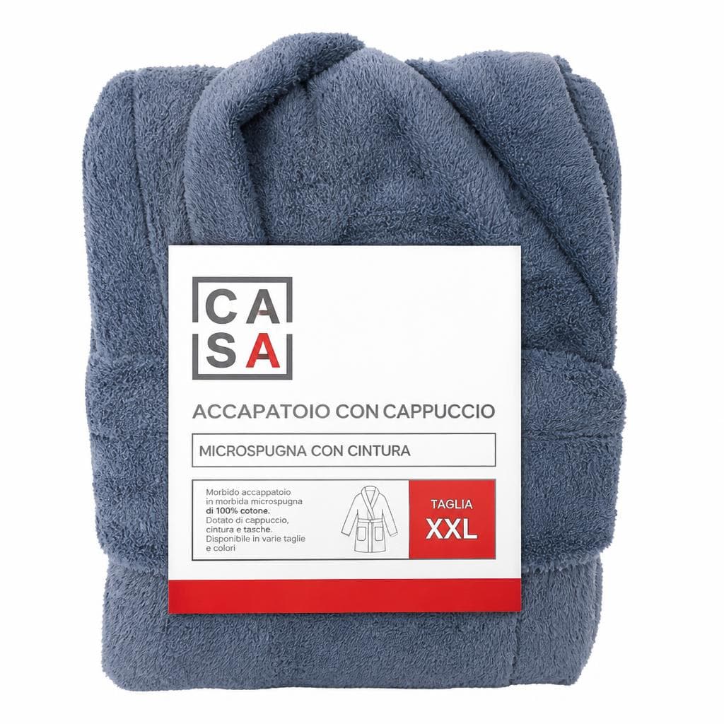 Accappatoio unisex con cappuccio CASA in offerta da Bennet
