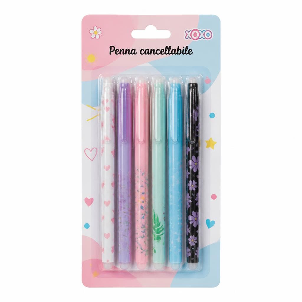 Penna cancellabile decori assortiti – Risparmio Casa