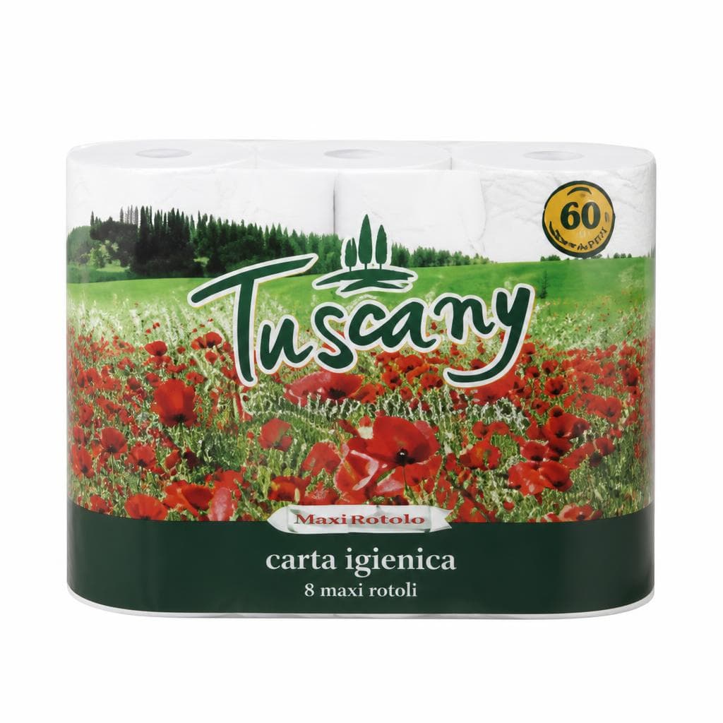 Carta igienica Tuscany Maxi, 8 maxi rotoli – Il Gigante
