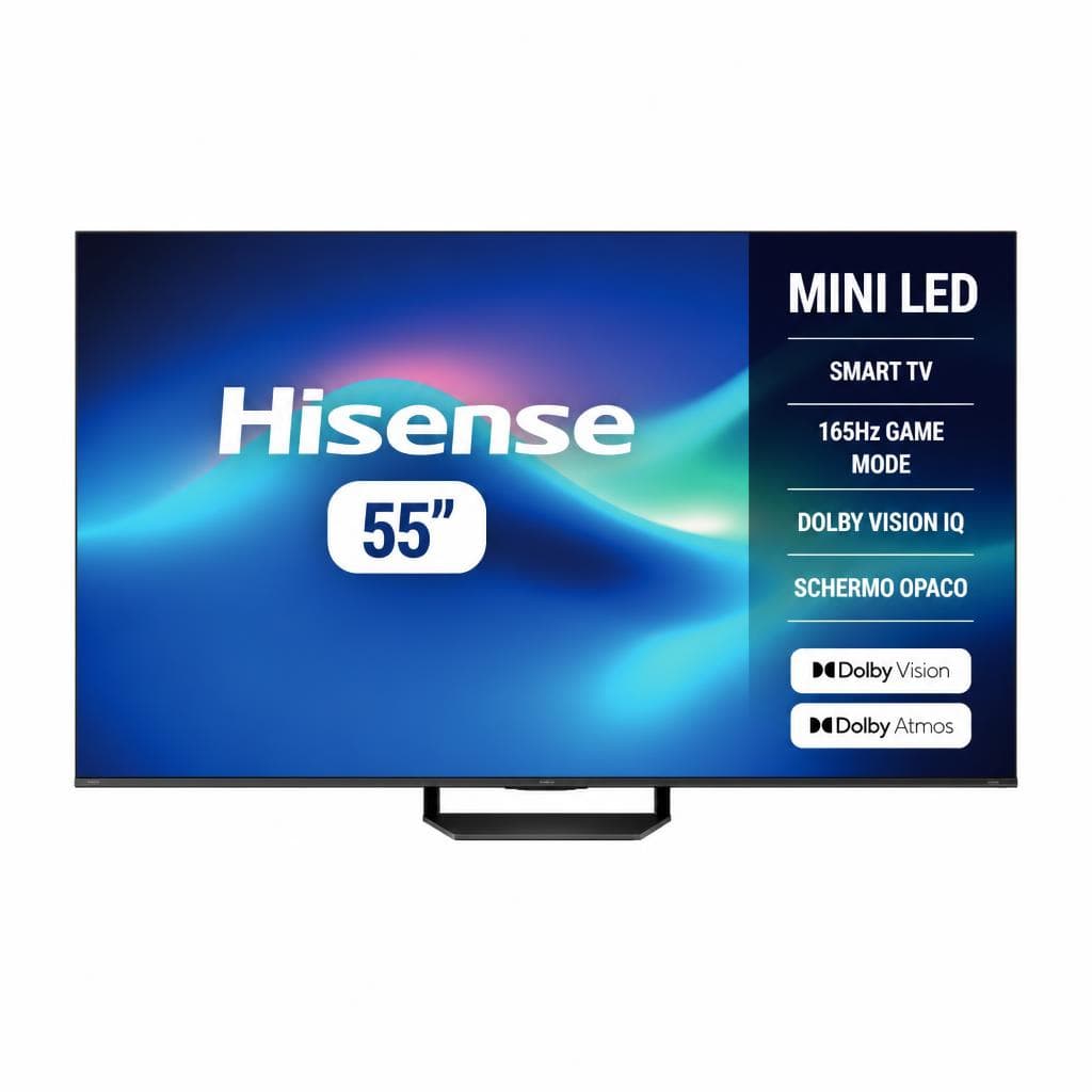 Hisense TV Mini LED 55" 55U7S PRO con bilancia da cucina Smeg, 55" – Trony