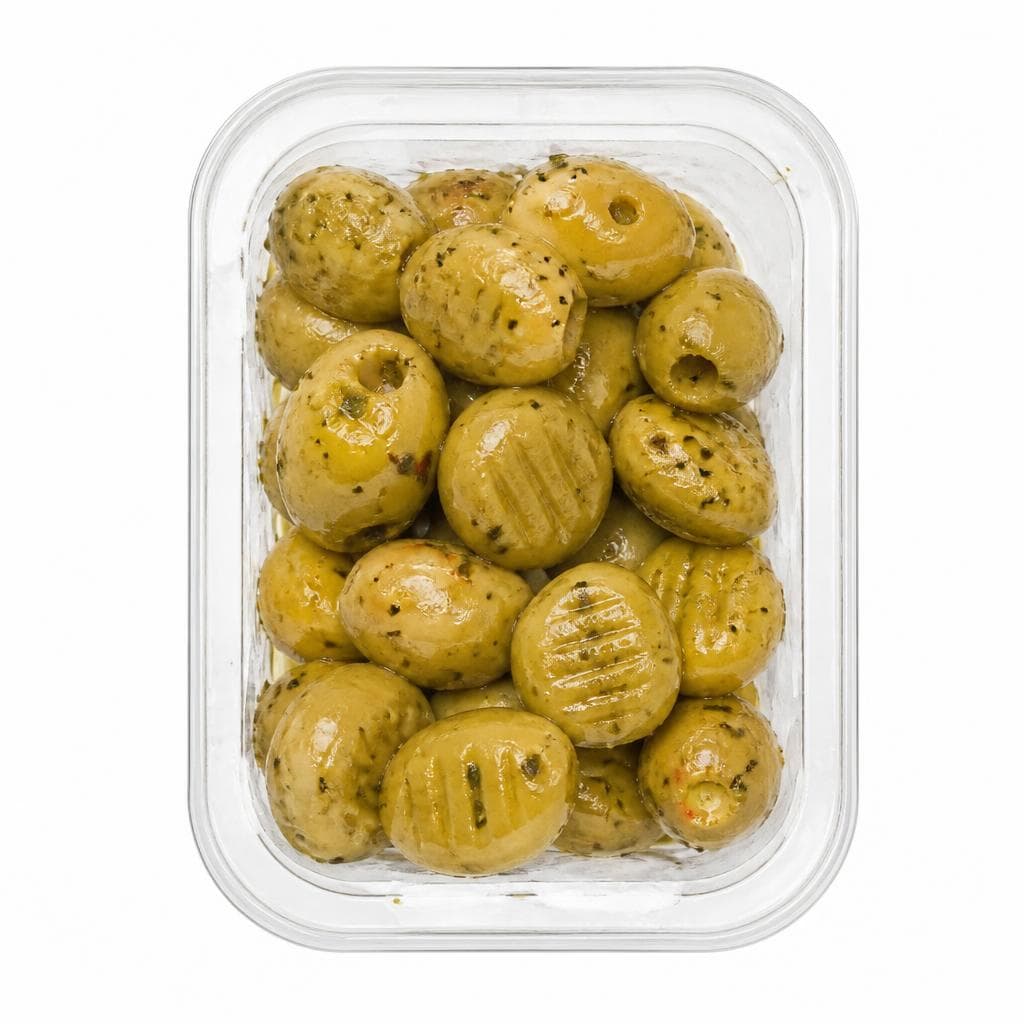 Olive schiacciate condite, all'etto – Panorama