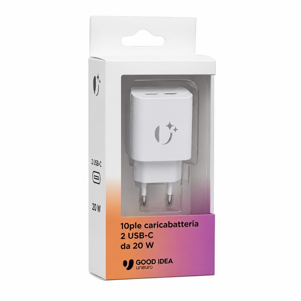 10ple caricabatteria 2 USB-C da 20 W – Unieuro