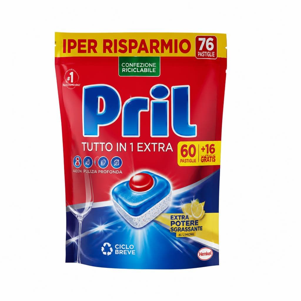 Pril detersivo pre-dosato per lavastoviglie, x54, x56, x60 o x76 – Iper La grande i