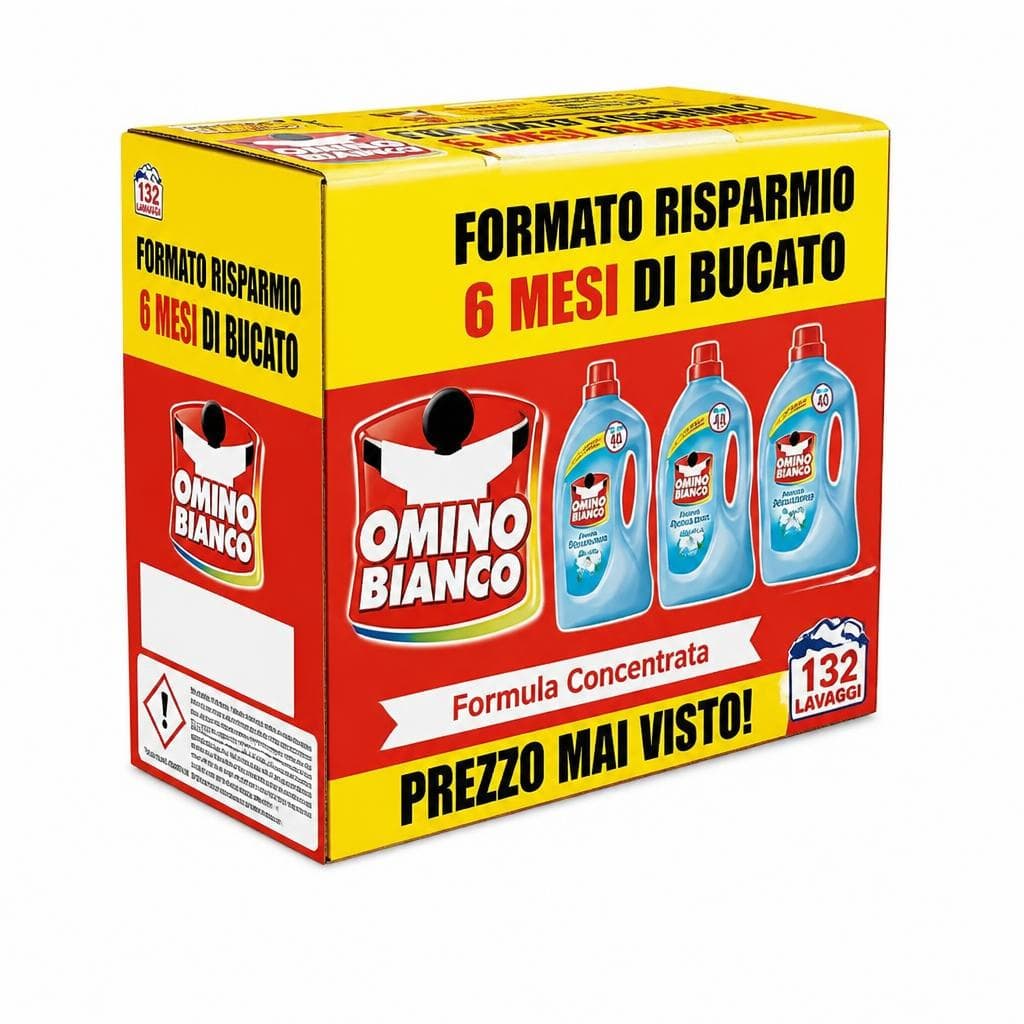 Detersivo liquido lavatrice Omino Bianco, 3 x 44 lavaggi – Penny