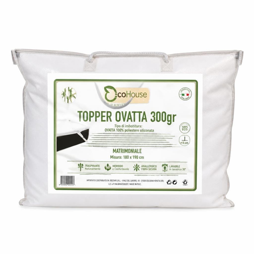 Topper matrimoniale in ovatta microfibra, 300 g – Iper La grande i