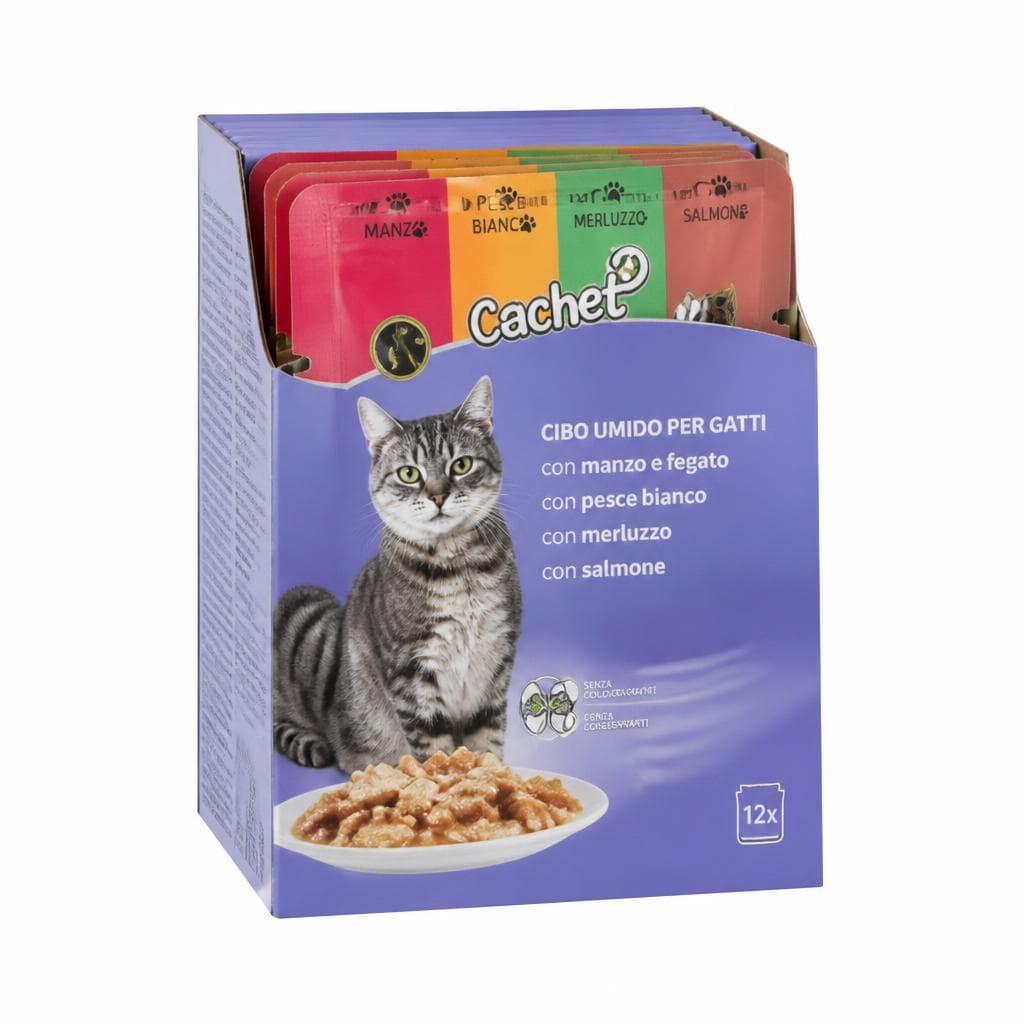 Cibo umido per gatti, 12 x 100 g Cachet – ALDI